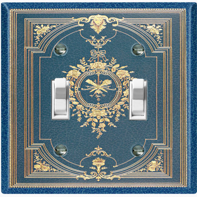 Patterned 2 - Gang Toggle Light Switch Standard Wall Plate