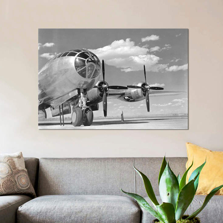 «A US Army Air Force B-29 Superfortress Bomber Air», impression sur toile, H 12 po x l 18 po x P 1,5 po, Toile tendue