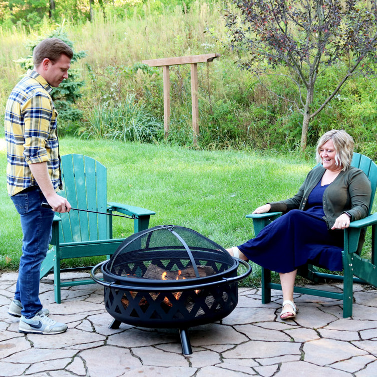 George Oliver Jahidul 24 H x 36 W Steel Wood Burning Outdoor Fire Pit &  Reviews