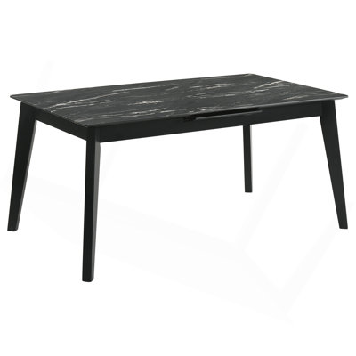 Bellingham Black Dining Table With Self-Storing Extension Leaf