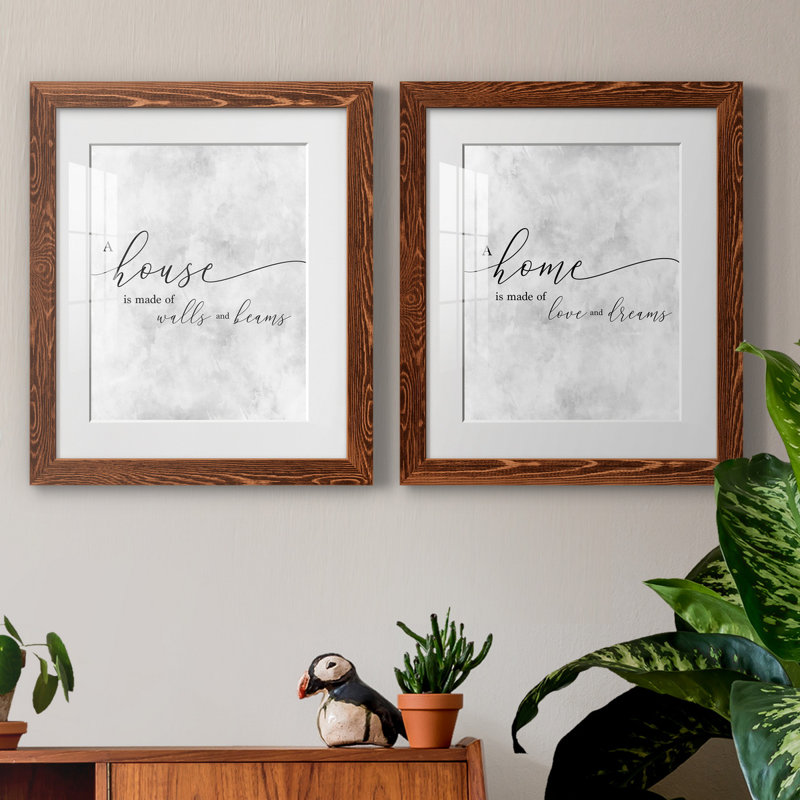 " A House " 2 - Pieces, Maple Paper, White, 20" H x 17" W x 1" D
