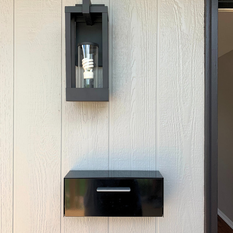 Modern Vertical Wall Mounted Mailbox, Black