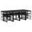  Garden Dining Set Black