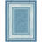 Ottohome Non-Slip Bordered Area Rug For Living Room, Hallway, Entryway Rug, Blue-1233561624