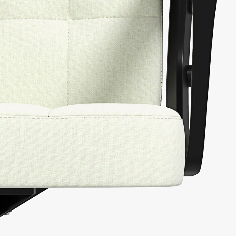 Chaise de bureau en lin Majeris, Beige