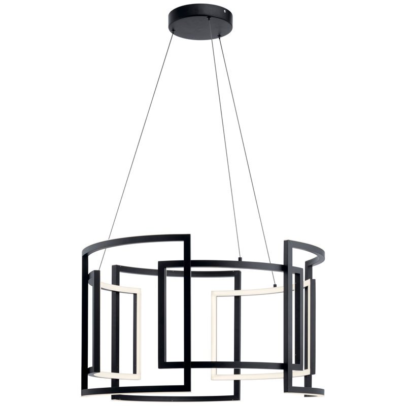 3 - Light LED Chandelier, 19" H x 32" W x 32" D