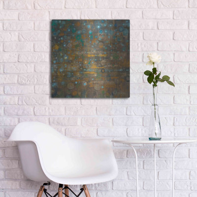 " Blue And Bronze Dots X " by Danhui Nai