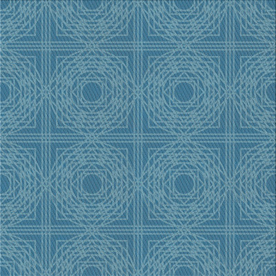 Tapis décoratif bleu géométrique
