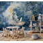 Panneau mural astronaute lune amovible étoiles-915528036-915528037