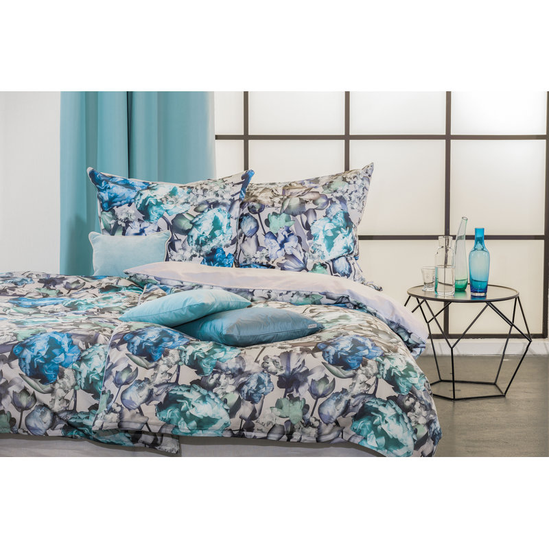 Floral Duvet Cover Set with Pillowcases, Single - 1 Pillowcase (80 x 80 cm)