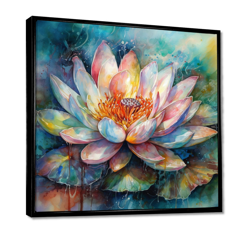 Impression sur toile, H 36 po x l 36 po x P 1,5 po, Cadre flottant noir