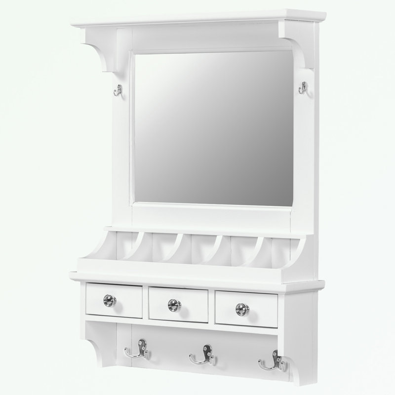 Meuble-lavabo flottant avec grand miroir et tiroir