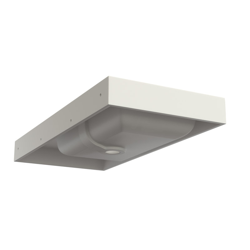 39 po. Lavabo blanc mat surface solide