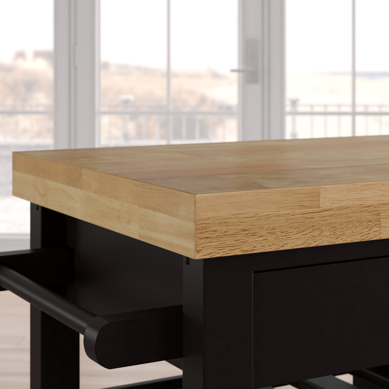 Nathaly Wood Kitchen Cart, Wenge