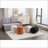 Ottoman Round Footrest Stool for Living Room Bedroom | Soft Boucle | Black