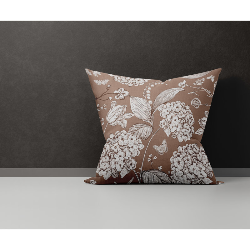 Housse et insert de coussin en coton Lya, L 17 po x H 17 po, Taupe