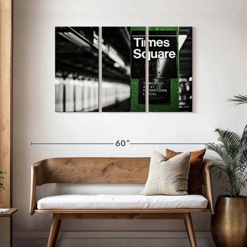 Rorry Times Square Subway Green, 28" H x 45" W