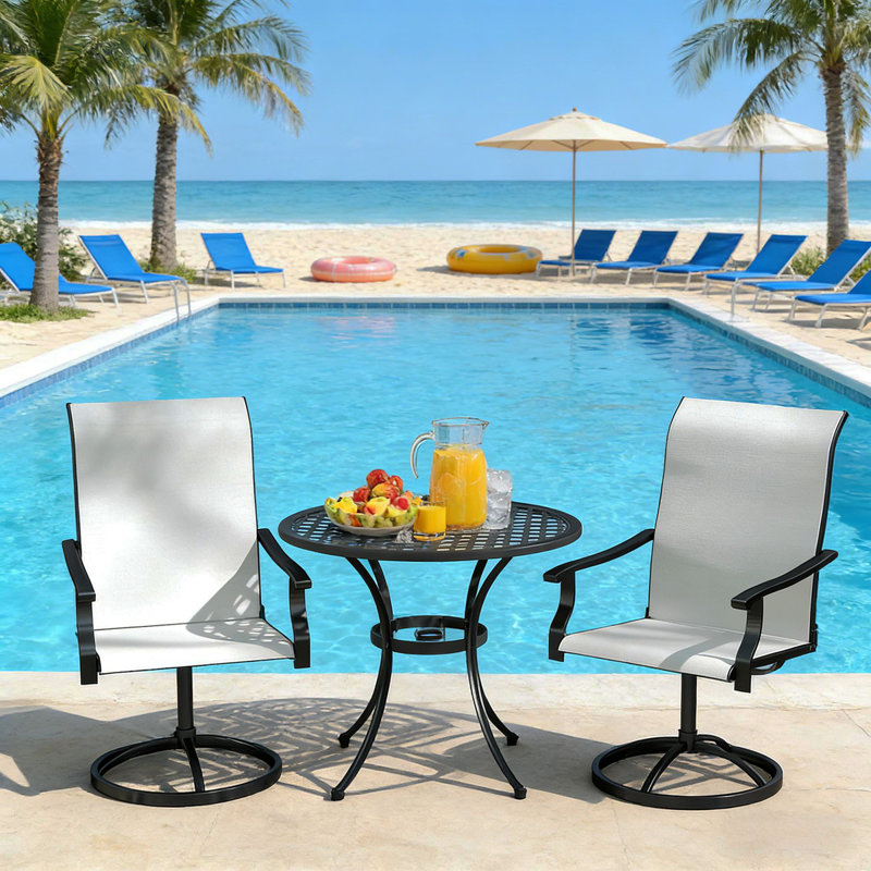 Ensemble de 2 chaises d'extérieur, chaises pivotantes