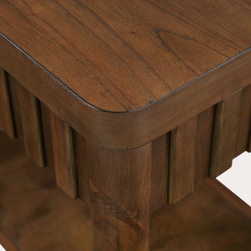 Ensemble de tables basses rectangulaires, 3 pièces avec pieds en bois massif, 1 table basse et 2 tables de bout, ensemble de tables basses en bois