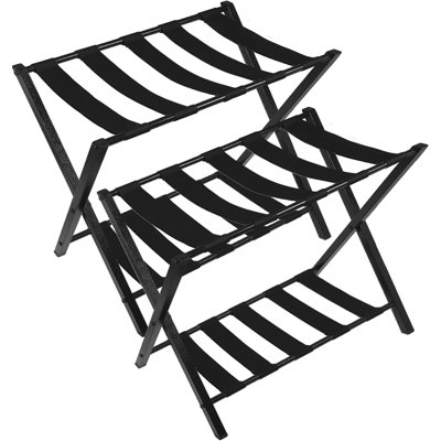 Folding Metal Luggage Rack - 2 Pack