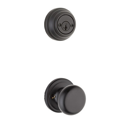 Hancock Double Cylinder Interior Knob Set (Exterior Portion Sold Separately)