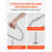 Toilet Safety Rail, 31.5 Inch U-Shaped Handicap Grab Bar, 304 Stainless Steel Senior Safety Pole, 300 Lbs Load Capacity Security Handrail with Support Leg, Toilet Grab Bars with Anti-Slip Handle