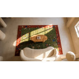 Classic Antique Art Deco Chinese Design Green Color Area Rug