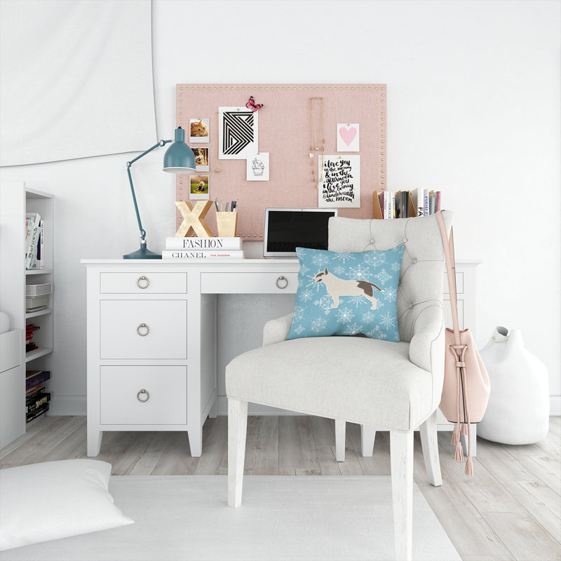 Coussin intérieur/extérieur en flocons d’hiver, H 14 po x l 14 po x P 3 po