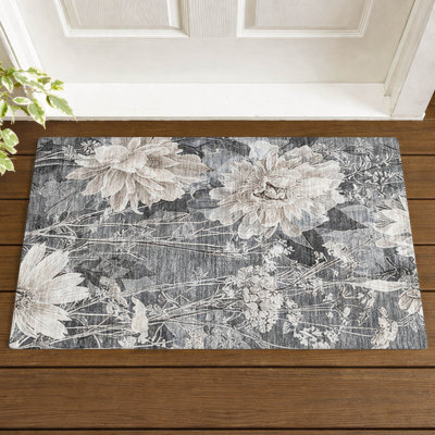Machine Washable Indoor/Outdoor Chantille ACN2933 Floral Rug
