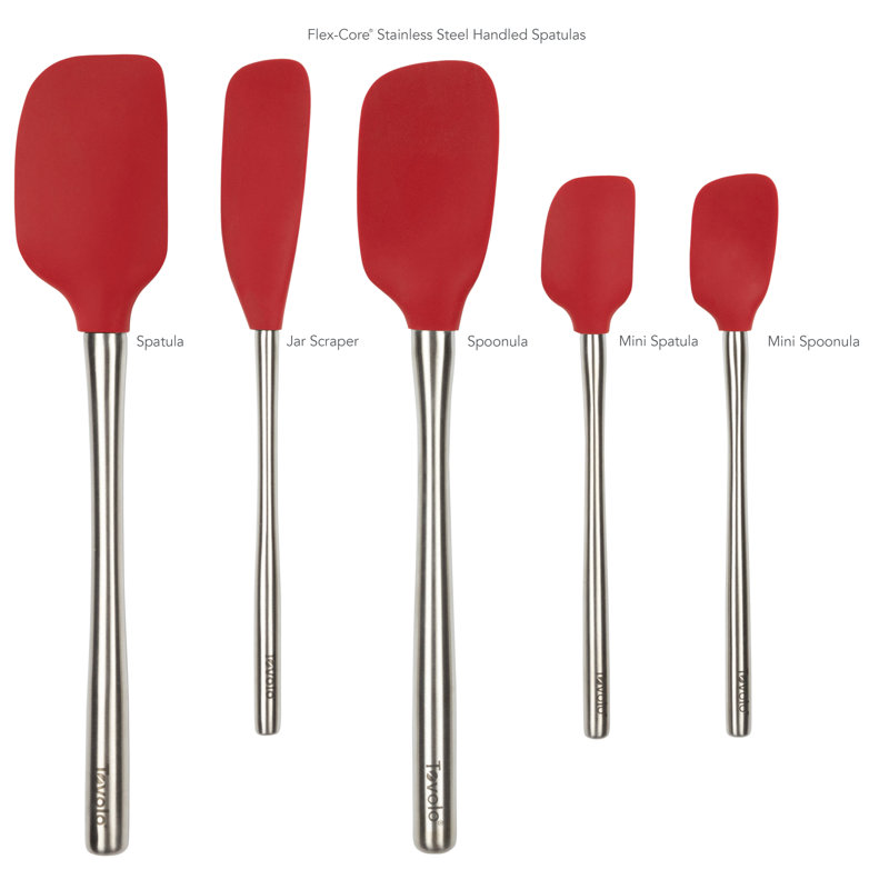 Ensemble 5 pièces de spatule Flex-Core, Cayenne