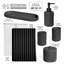 Ensemble d'accessoires de salle de bain 19 pièces avec rideau de douche, doublure, crochets et essentiels pour la salle de bain Clara Clark-131264711