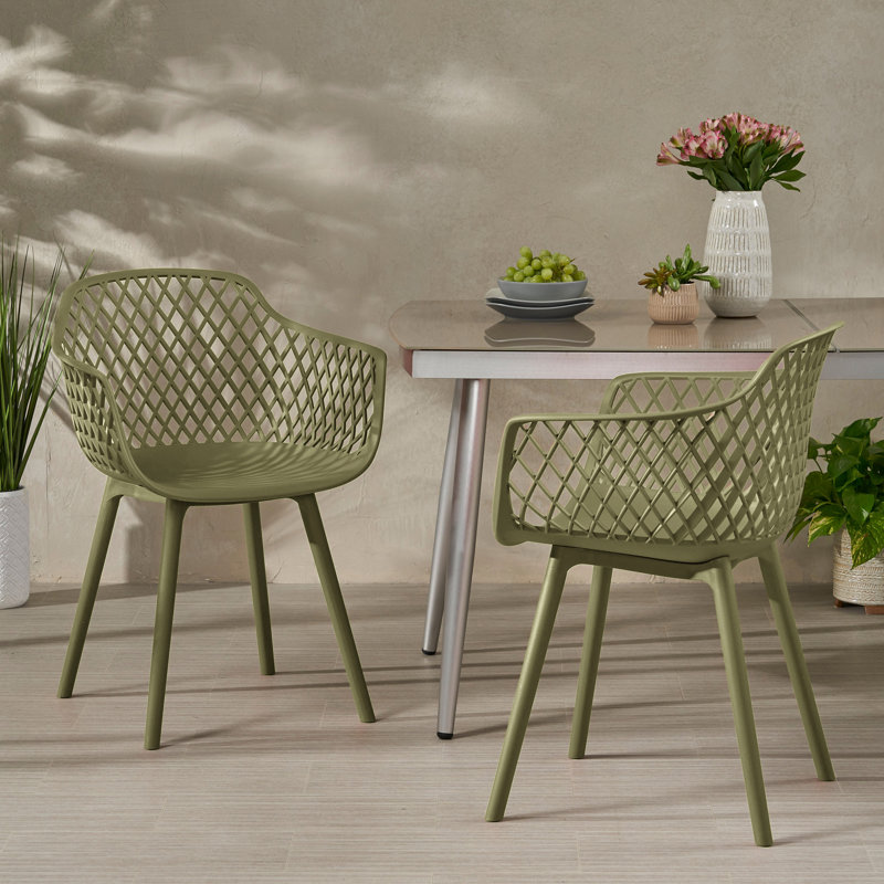 Fauteuils de salle à manger Olivia, Vert olive