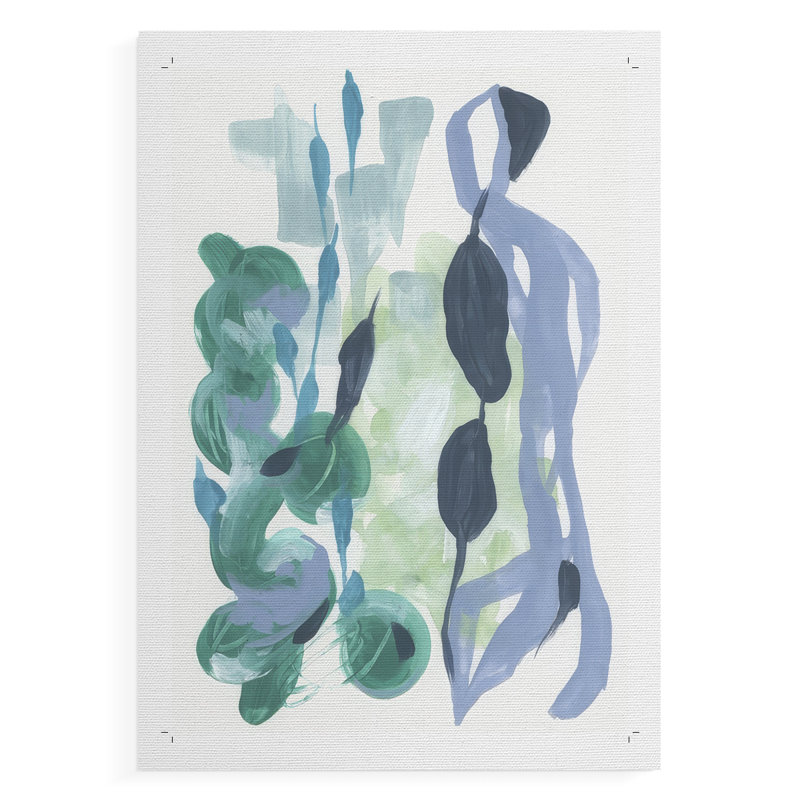 Abstrait varech I - impression sur toile seulement - non encadré, H 18 po x l 12 po
