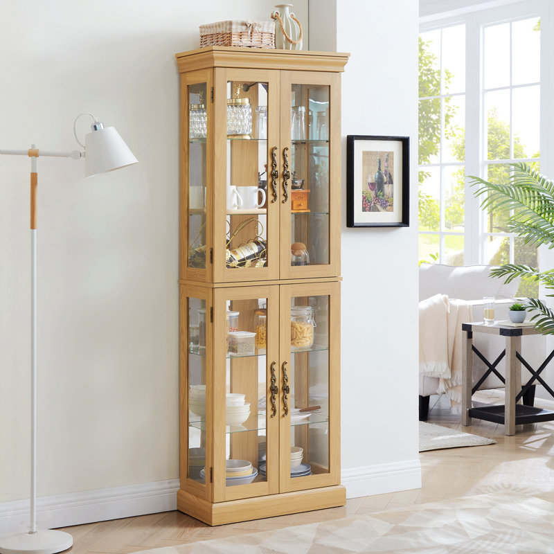 Lighted Glass Curio Display Cabinet