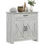 Armoire utilitaire, gris pierre - Tablette réglable et tiroir pour table de rangement pratique avec salon, vestibule et armoire de cuisine