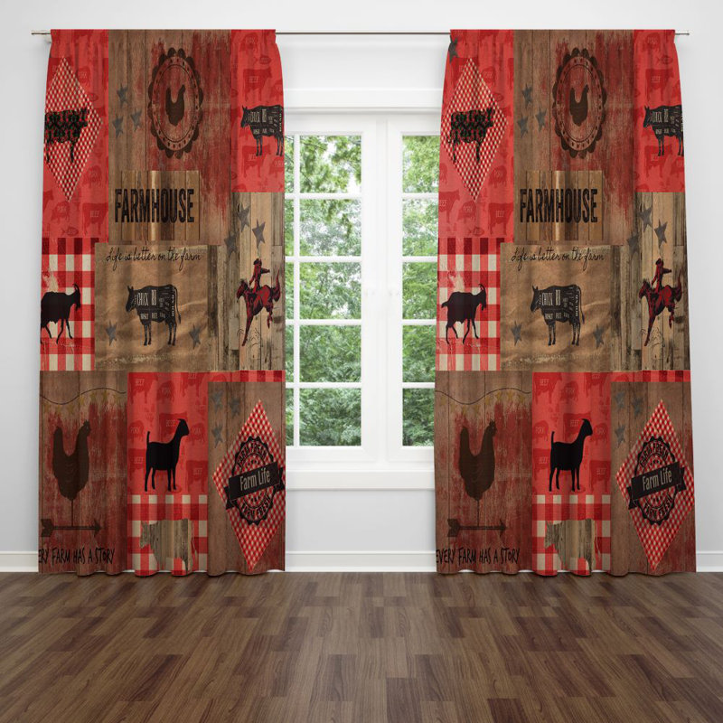 Panneaux de rideaux semi-transparents Patchwork, l 40 po x L 82 po