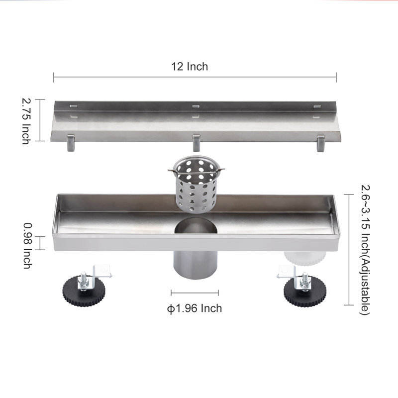 12'' W Linear Grid, Brushed Nickel