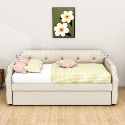 Twin Upholstered Daybed with Trundle