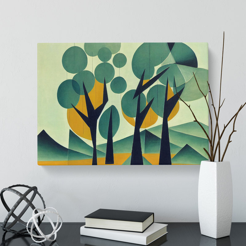 Spellbinding Abstract Trees - Wrapped Canvas, 35cm H x 50cm W x 3cm D