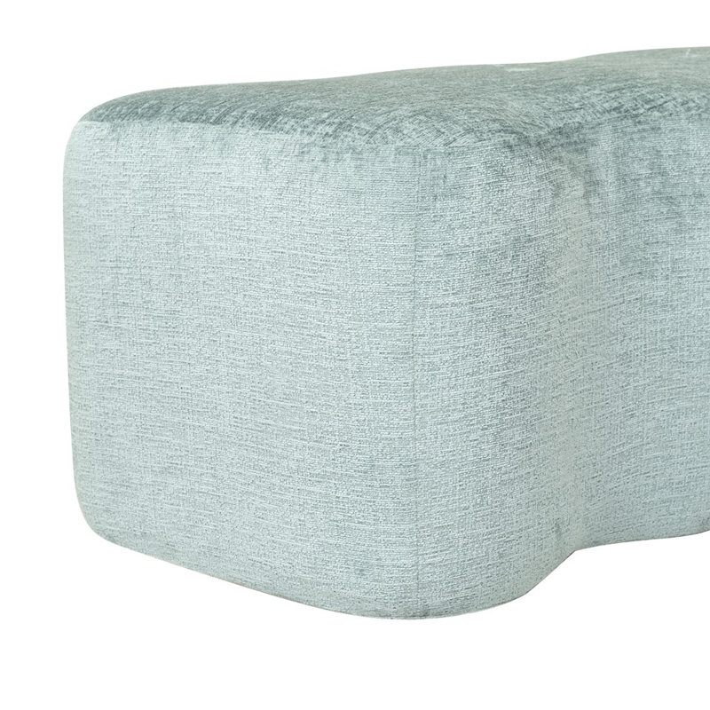 Jacqualessa Chenille Bench, Blue Chenille