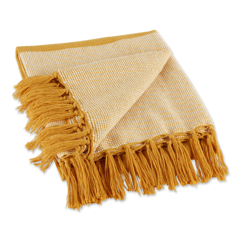 Plain Weave / Muslin Throw Blanket, Honey Gold