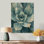 «Desert Succulent Leaves I» - Art mural sur bois de feuilles - sur bois de pin naturel