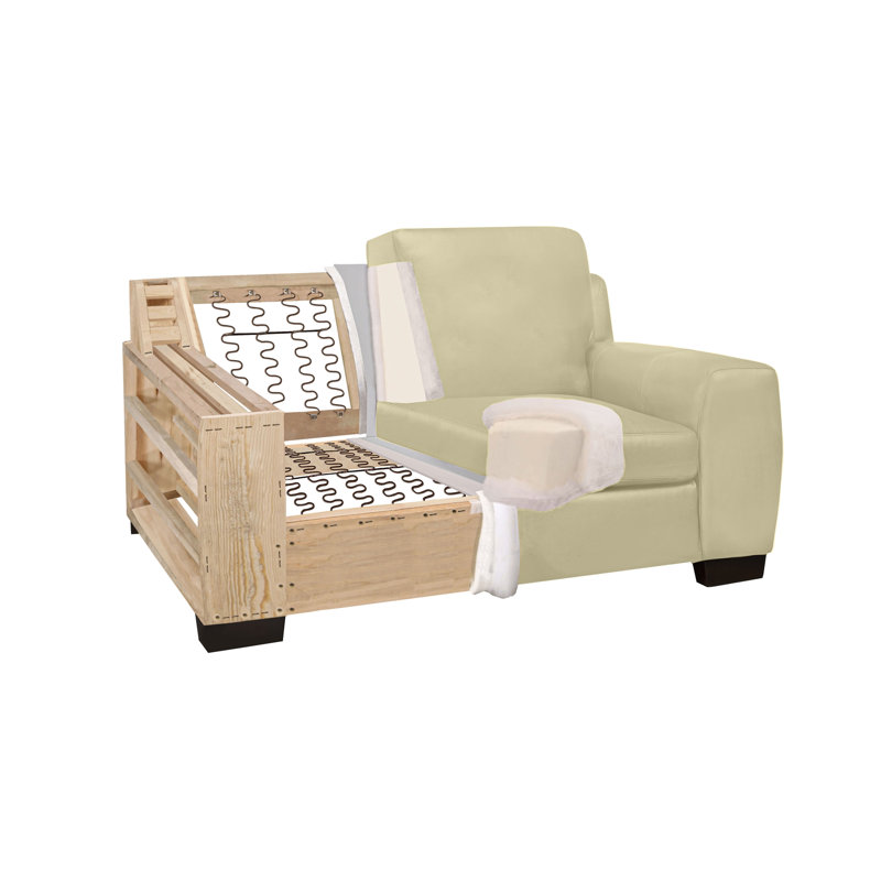 Fauteuil Lynsey, Cuir moka
