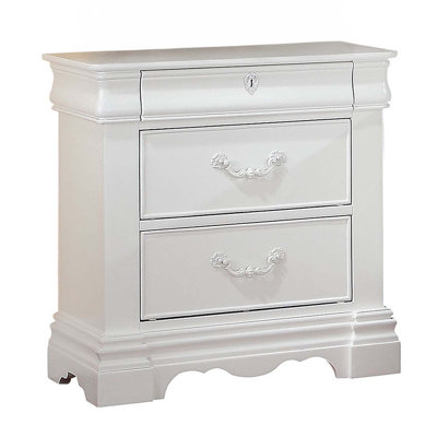 Table de chevet Estrella, finition blanche