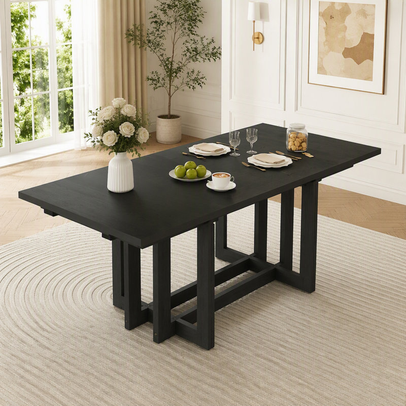 82" Extendable Trestle Dining Table