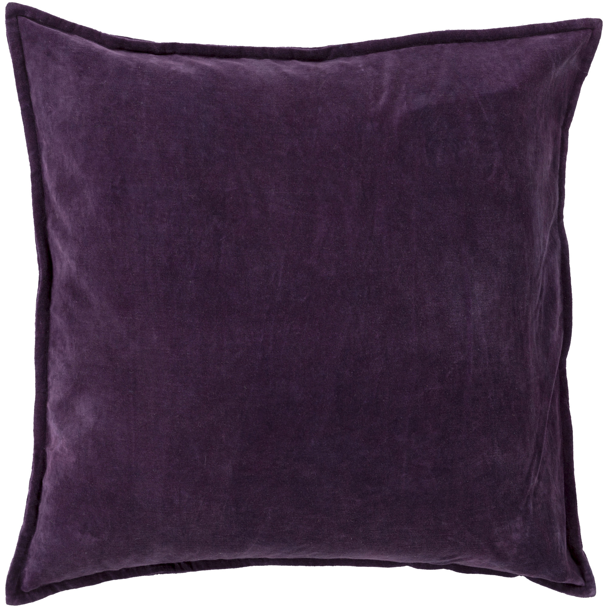 Edgar 100% Cotton Throw Pillow, 18"H x 18"W, Polyester/Polyfill, Dark Purple