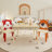 Kids Table And 2 Chairs Set ,Wooden Activity Play Table Set (Bear&Tiger)