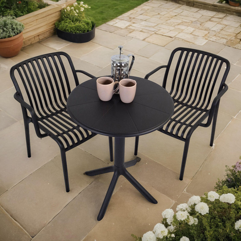 Round 3 - Piece 2 - Person 60Cm L Outdoor Bistro Set