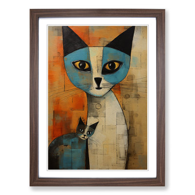 Ragdoll Cat Expressionism - Single Picture Frame Print on Wood