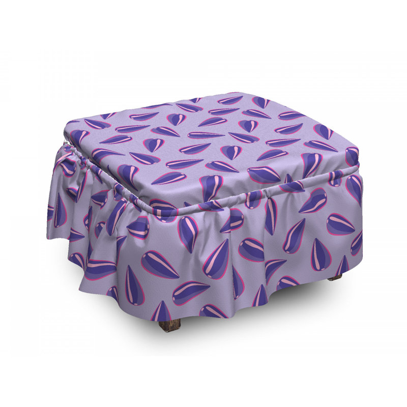 Housse pour repose-pieds fleur graines
